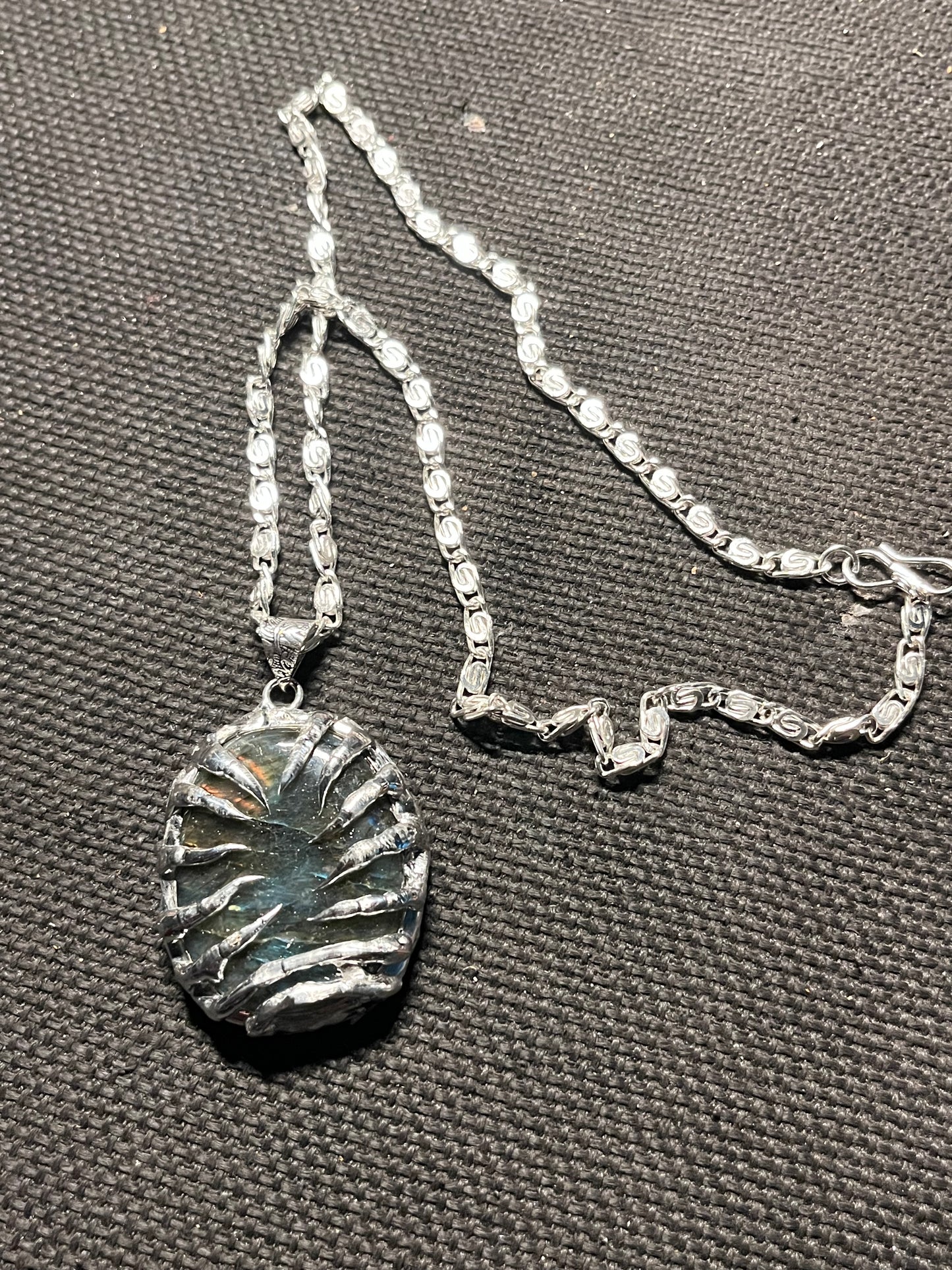 Natural stone wave pendant