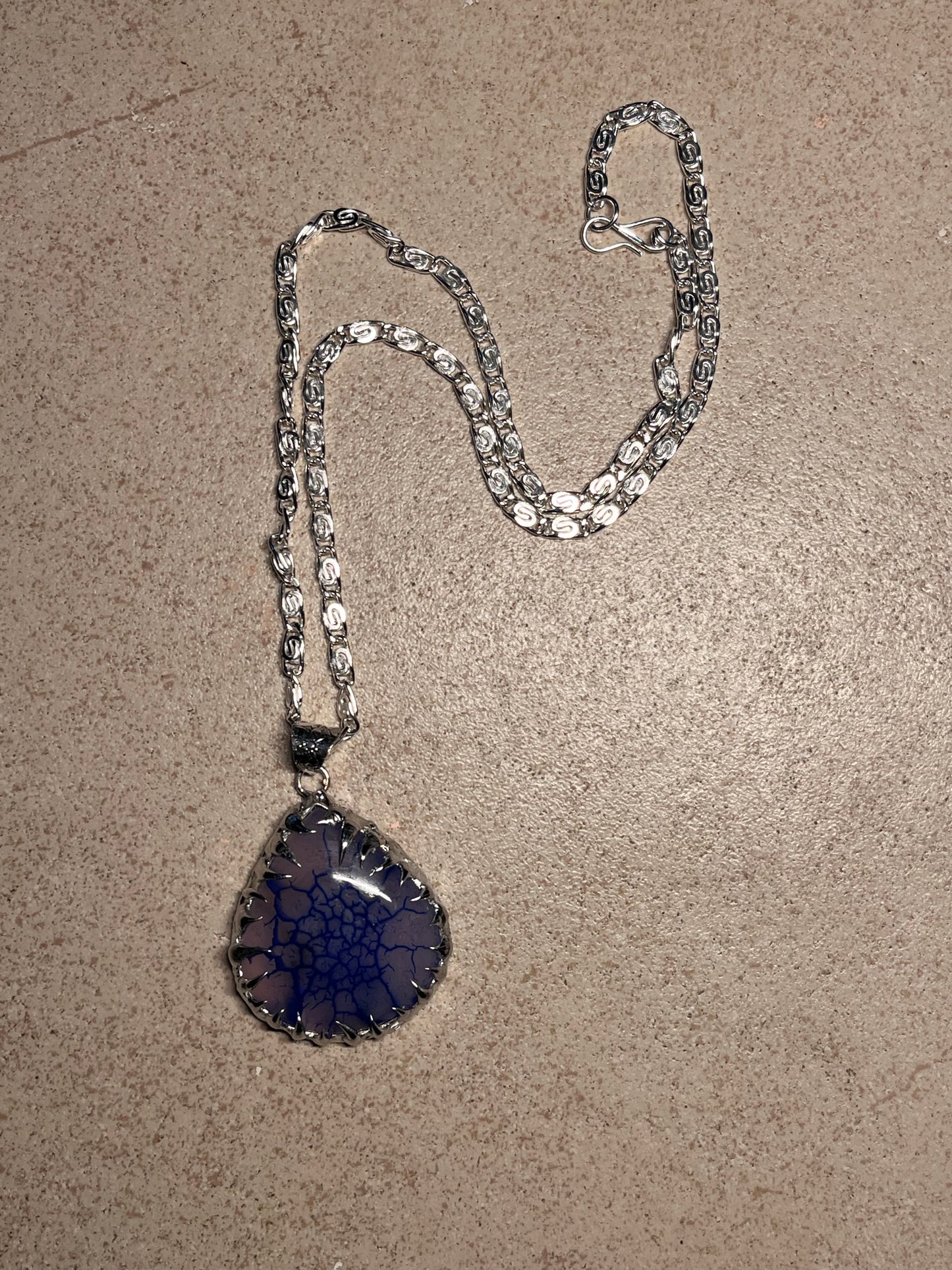 Bloody violet stone pendant