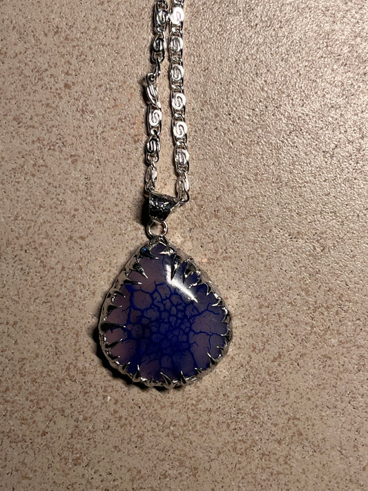 Bloody violet stone pendant